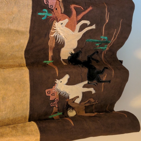 The Quacker Factory Women's Size 1X 100% Leather Western Horse Themed Shirt - Picture 10 of 15